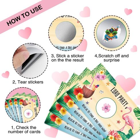 50 PSC Tea Time Scratch Off Game ، Funny Tea Cake Catch Cards for Birthday Baby Shower Party ، High Tea Royal Tea Party Supplies for Tea Lover Lady Event ، تذاكر الجائزة اليانصيب in Kuwait