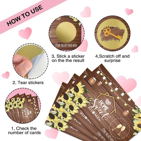 50 PSC Tea Time Scratch Off Game ، Funny Tea Cake Catch Cards for Birthday Baby Shower Party ، High Tea Royal Tea Party Supplies for Tea Lover Lady Event ، تذاكر الجائزة اليانصيب in Kuwait