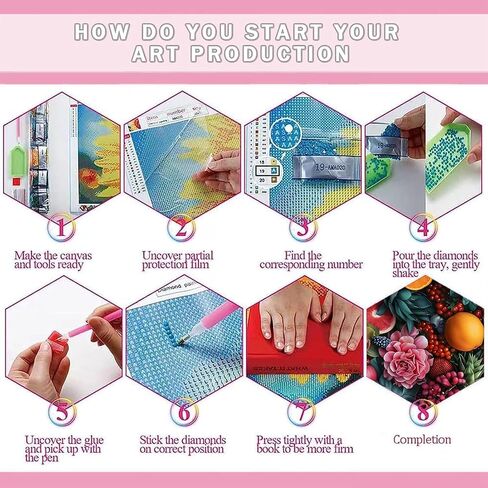 Nzhidey Diamond Art Kits for Adults- 5D Full Drill Diamond Painting Kit Magic Book, Girl Gem Art Crafts Kit for Wall Decor 14 x 14 inch in Saudi Arabia