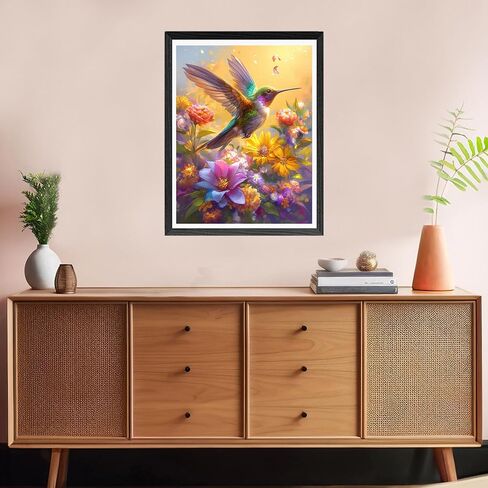 Diymood Paint by Numbers Kits for Adults Bird, DIY Oil Painting Flower Acrylic Paint by Number for Adults Beginner with Brushes for Home Wall Decor 12x16 inch in Saudi Arabia
