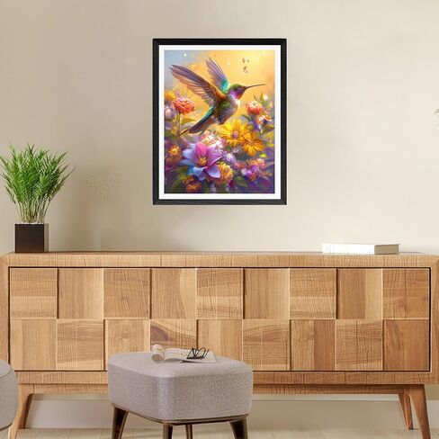 Diymood Paint by Numbers Kits for Adults Bird, DIY Oil Painting Flower Acrylic Paint by Number for Adults Beginner with Brushes for Home Wall Decor 12x16 inch in Saudi Arabia