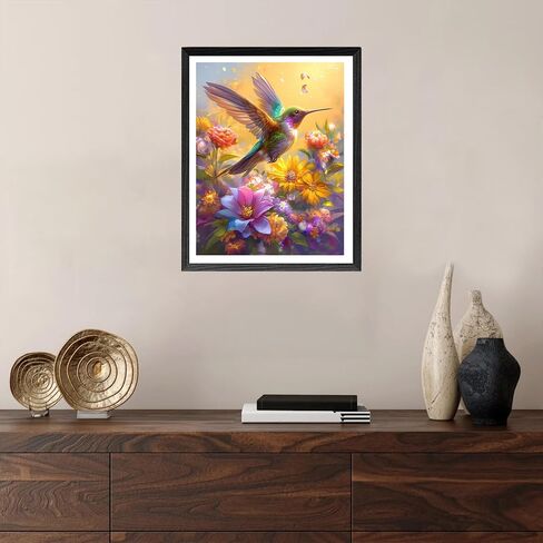 Diymood Paint by Numbers Kits for Adults Bird, DIY Oil Painting Flower Acrylic Paint by Number for Adults Beginner with Brushes for Home Wall Decor 12x16 inch in Saudi Arabia