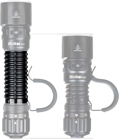 Wurkkos TD07 LED مصباح يدوي تكتيكي ، مصباح يدوي USB-C القابل لإعادة الشحن ، 1300 مصباح يدوي صغير Lumen EDC ، لحظة توربو/سوي in Kuwait