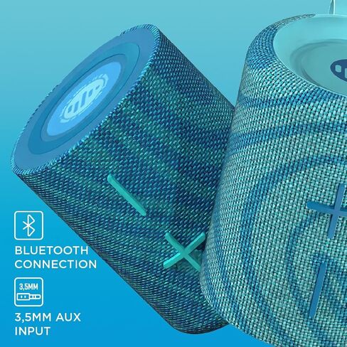 Stromberg-Twin 2-in-1 Mini Portable Bluetooth Speaker ، 10W Power ، 10 ساعات وقت ، Sky Blue و Red in Kuwait