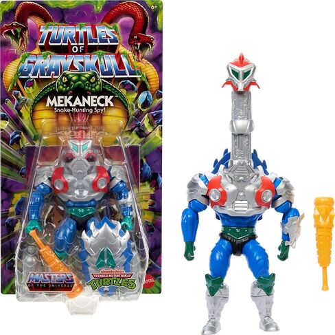 Masters of Universe Origins Turtles of Grayskull Rattlor Reptile Wars Posable Action Figure, Teenage Mutant Ninja & Motu Crossover Villain Toy in Saudi Arabia