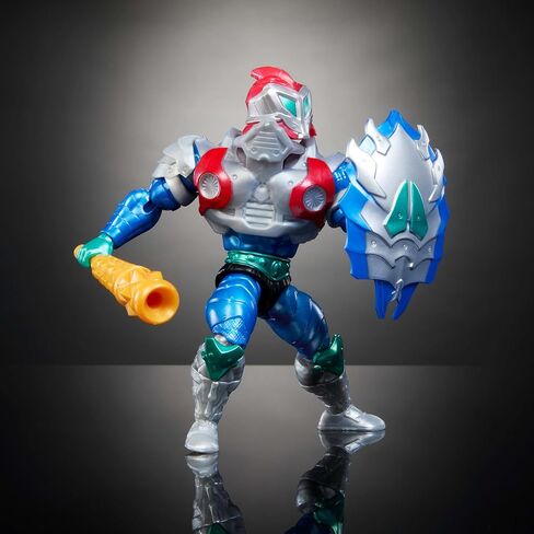 Masters of Universe Origins Turtles of Grayskull Rattlor Reptile Wars Posable Action Figure, Teenage Mutant Ninja & Motu Crossover Villain Toy in Saudi Arabia