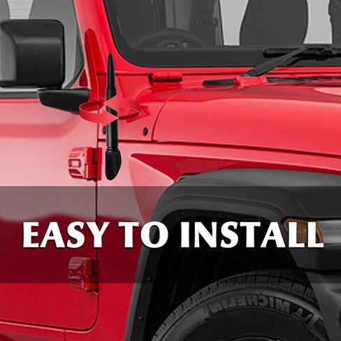 Chrome Bullet Antenna 50 Cal Bullet Car Truck Antenna Truck Accessories Silverado 1500 Ford F150 Dodge Ram 1500 GMC Sierra 1500 Ranger Short Replacement Antena para Carro (Chrome, 5.5inch) in Kuwait