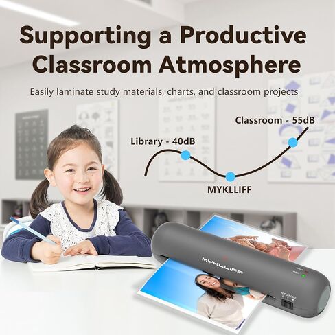Laminator Machine 9-Inch Portable Thermal Laminater with Hot & Cold Modes, A4 Small Laminating Machine with ABS Jam-Release, 3-Min Warm-Up, 6-in-1 Photo Laminator Kit for Office & Classroom Blue-Gray in Saudi Arabia