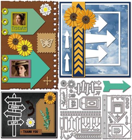 GLOBLELAND Slot Pocket Frame Cutting Dies for DIY Scrapbooking Metal Bookmarks Cut Dies Slot Tag Die Cuts for Card Making Embossing in Saudi Arabia