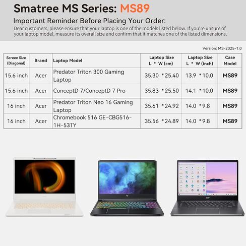 Smatree MS63 Hard EVA Protective Sleeve Case with Stand Compatible for 14 inch Acer Chromebook Vero 514, for Acer Chromebook Spin 514 Laptop,for Acer Chromebook 514, for 14 inch Acer Chromebook 314 in Saudi Arabia