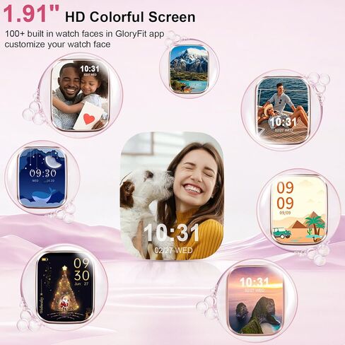 Smart Watch, 1.91" Smartwatch for Men Women (Answer/Make Call), Fitness Tracker with 100+ Sport Modes, IP68 Waterproof, Heart Rate/Sleep Monitor, Spo2, Pedometer, Activity Tracker for Android iOS in Kuwait