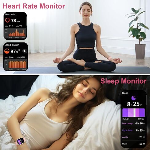 Smart Watch, 1.91" Smartwatch for Men Women (Answer/Make Call), Fitness Tracker with 100+ Sport Modes, IP68 Waterproof, Heart Rate/Sleep Monitor, Spo2, Pedometer, Activity Tracker for Android iOS in Kuwait