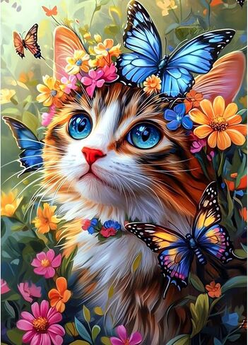 Lxmsja Cherry Blossom Diamond Art Kits for Adults, Great Wave DIY Full Drill Diamond Painting Kits for Beginners, 5D Gem Art Crafts for Adults, Home Wall Decor 16x12 inch in Saudi Arabia