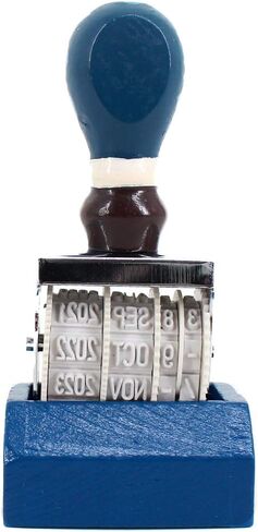 Sun Kea Roller Date Stamp Retro Heavy Duty Seals with Wooden Handle & Base(Random Color) in Saudi Arabia
