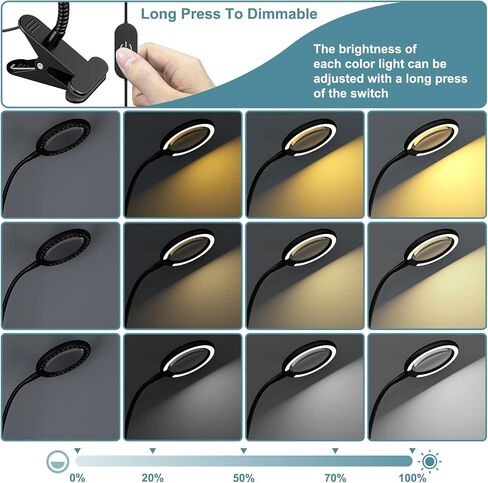 5X Rechargeable Magnifying Glass with Light and Stand, Dimmable Lighted Magnifying Lamp Glass for Reading, Close Work, Hobbies, Crafts - White in Kuwait