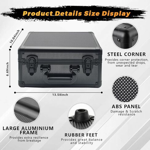 Graded Card Box - Aluminum Alloy 4-Row Graded Card Storage Box, Compatible with 110 Cardboards, Trading Collector Storage Box Case Fits PSA, BGS, SGC and Top Loaders in Saudi Arabia