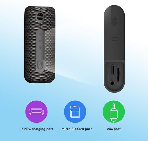 مكبر صوت بلوتوث المحمول ، 30W 360 ° الصوت المحيطي IPX7 مكبرات الصوت اللاسلكية المقاومة للماء ، مكبرات صوت عالية في الهواء الطلق TWS ، للشاطئ ، الحفلات ، هدية التخييم ، وقت اللعب 8H in Kuwait