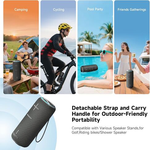 مكبر صوت بلوتوث المحمول ، 30W 360 ° الصوت المحيطي IPX7 مكبرات الصوت اللاسلكية المقاومة للماء ، مكبرات صوت عالية في الهواء الطلق TWS ، للشاطئ ، الحفلات ، هدية التخييم ، وقت اللعب 8H in Kuwait