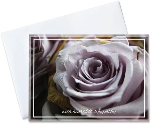 CEO Cards - Sympathy Greeting Cards (Floral Designs), 5x7 Inches, 25 Cards & 26 White Envelopes (S2001) in Kuwait