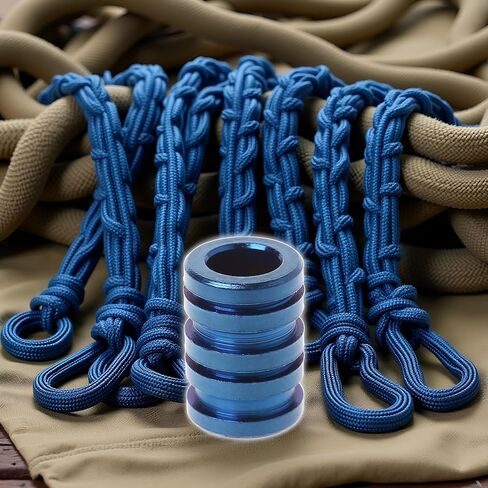 Parachute Cord Beads Lanyard Beads Titanium Paracord Bead for Knives Lanyard Pendant Paracord Beads EDC-Lanyard Spacers Set EDC-Lanyard Bead Set Paracord Tactical and Personal Defense (Blue) in Kuwait