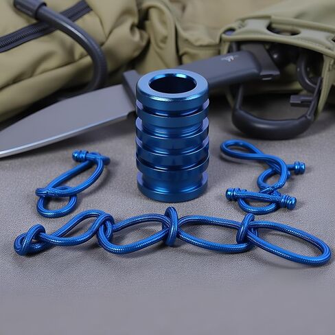 Parachute Cord Beads Lanyard Beads Titanium Paracord Bead for Knives Lanyard Pendant Paracord Beads EDC-Lanyard Spacers Set EDC-Lanyard Bead Set Paracord Tactical and Personal Defense (Blue) in Kuwait