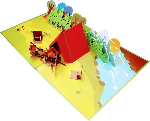 iGifts And Cards Oceanfront 3D Pop Up Greeting Card - Tree, Palms, Ocean, Beach, Vacation, Calm, Bon Voyage, Fun, Just Because, Retirement, Mother’s Day, Father's Day, Happy Birthday in Saudi Arabia