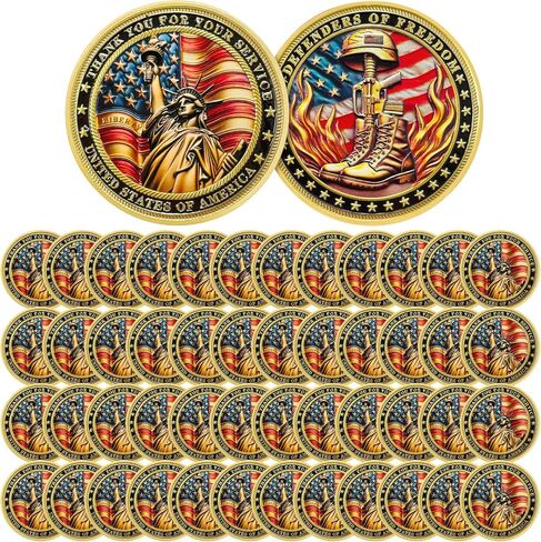 Military Challenge Coins - 1 Pcs Statue of Liberty Veteran Challenge Coin Thank You for Protecting Our Freedom Military Coins Honoring Our Heroes Bulk Military Appreciation Gifts in Saudi Arabia