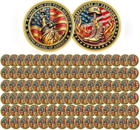 Military Challenge Coins - 1 Pcs Statue of Liberty Veteran Challenge Coin Thank You for Protecting Our Freedom Military Coins Honoring Our Heroes Bulk Military Appreciation Gifts in Saudi Arabia