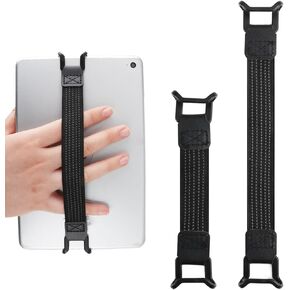 Universal Phone Tablet Hand Strap Holder 4 Pack for 5.2-11 Inch Devices, Adjustable Anti-Drop Elastic Grip Band, One Hand Operation Support for iPad Pro Air Mini Galaxy Tab Kindle eReaders (Black) in Kuwait