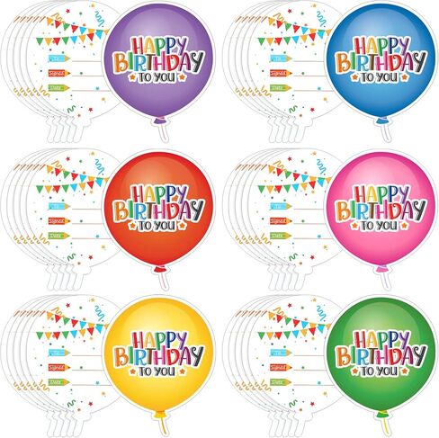 Breling 36 Pieces Happy Birthday Card for Student Classroom Happy Birthday Certificates Award for Kids Assorted Birthday Certificates Greeting Cards for Boys Girls Kids Home School Students(Cupcake) in Saudi Arabia