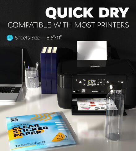 Sublimation Paper 8.5 x 11 Inch - 110 Sheets, Transfer Shining Paper Compatible Only Sublimation Ink with Inkjet and Sublimation Printer in Saudi Arabia