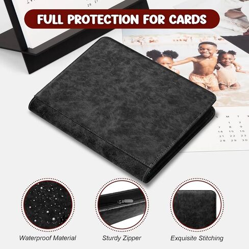 Toploader Binder, HYMENEX 4 Pocket Top Loader Card Storage Holds 112 Toploaders for Trading Cards 3" x 4" Rigid Card Holders and Sports Cards in Saudi Arabia