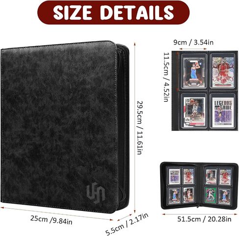 Toploader Binder, HYMENEX 4 Pocket Top Loader Card Storage Holds 112 Toploaders for Trading Cards 3" x 4" Rigid Card Holders and Sports Cards in Saudi Arabia