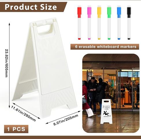 4 Pack a Frame Sandwich Board Sign with White Dry Erase Surface Double Sided Sidewalk Sign Chalkboard Easel Heavy Duty Plastic Dry Erase Poster Board for Outdoor Restaurant Cafe Shop Menu in Saudi Arabia