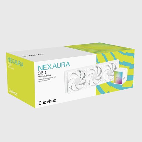 NEXAURA 240 Liquid CPU Cooler: 240mm AIO CPU Cooler with PWM Pump & ARGB Pump Head - Water Cooling with FDB Fans for Intel LGA 1851/1700/1200/115X AMD AM5/AM4 - Black in Saudi Arabia