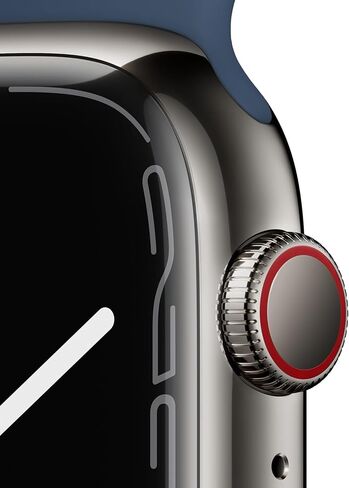 Apple Watch Series 7 GPS + Cellular, 45mm Midnight Aluminum Case with Midnight Sport Band - Regular (Renewed) in Kuwait