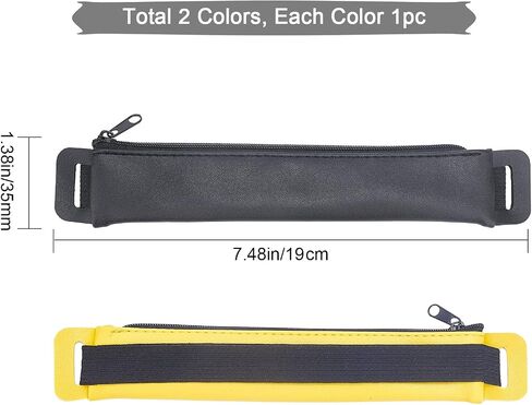 GORGECRAFT 2Pcs 2 Colors Elastic Pen Pouch PU Leather Colorful Adjustable Elasticated Band Pencil Holders Sleeve Pocket Case Organizer for Notebooks Hardcover Journals Planners Books in Saudi Arabia