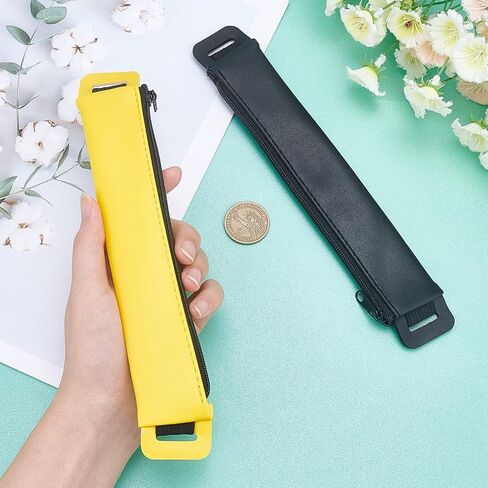 GORGECRAFT 2Pcs 2 Colors Elastic Pen Pouch PU Leather Colorful Adjustable Elasticated Band Pencil Holders Sleeve Pocket Case Organizer for Notebooks Hardcover Journals Planners Books in Saudi Arabia