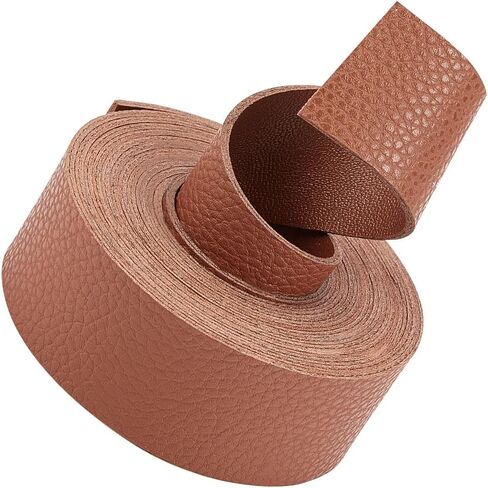 GORGECRAFT 79" Long Black Double Sided Leather Strap Lychee Pattern Flat Leather Belt 2" Wide Soft Glossy Imitation Leather Strips Roll for Pet Collars Traction Ropes Belts Keychains DIY Craft in Saudi Arabia