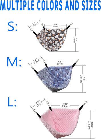 Hanging Corner Hammocks with Hooks for Small Animals, Pack of 2 in Saudi Arabia
