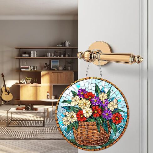 Diymood DIY Hanging Diamond Art Kits for Adults Lighthouse, Diamond Painting Kit Pendant Special Shaped Double Sided Acrylic Sun Catcher Board Wreath Pendants Canvas Window Wall Decor 7 x 7 Inch in Saudi Arabia