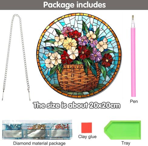 Diymood DIY Hanging Diamond Art Kits for Adults Lighthouse, Diamond Painting Kit Pendant Special Shaped Double Sided Acrylic Sun Catcher Board Wreath Pendants Canvas Window Wall Decor 7 x 7 Inch in Saudi Arabia