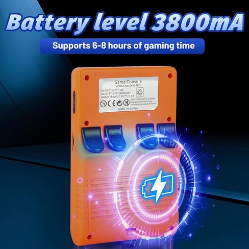 R40S Pro Handheld Game Console, Over 30,000 Pre-Installed Games, More Than 20 Retro Emulator Systems, 3.5 inch IPS Full-View HD Screen，256GB (Blue) in Saudi Arabia