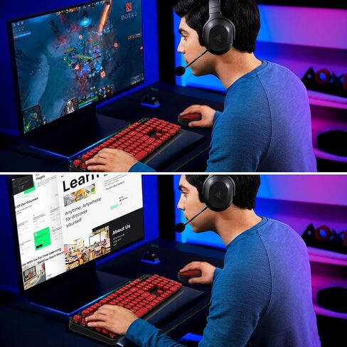 لوحة المفاتيح اللاسلكية والماوس ، Coofun لطيف ملونة 104 مفاتيح الحجم الكامل لوحات المفاتيح الآلة الكاتبة لوحات المفاتيح اللاسلكية لوحة مفاتيح مريحة والماوس اللاسلكية للنوافذ ، الكمبيوتر ، الكمبيوتر المحمول ، سطح المكتب (أسود) in Kuwait