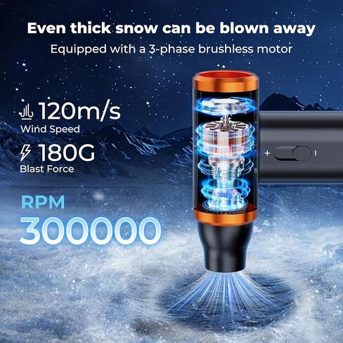 K & F Concept Electric Compressed Air Duster | 300000 دورة في الدقيقة مكنسة كهربائية | 3 ترس قابلة للتعديل | طاقة الرياح الفائقة | محرك بدون فرش قابل لإعادة الشحن | لتنظيف الكمبيوتر العميق ، لوحة المفاتيح ، السيارة ، المنزل ، في الهواء الطلق in Saudi Arabia