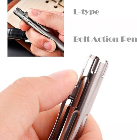 Titanium EDC Bolt Action Pen Perpoint Pen Tactical Crinting Pen with Pocket Clip size size sigbact in Kuwait