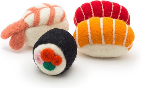 Glaciart One Felt Wool Plush Cat Toy | Soft Fuzzy Enrichment 100% Natural Wool Stuffed with Organic Catnip | Interactive Catnip Play Cat Toy | Safe for Pets, Non-AZO Colored Dyes in Saudi Arabia