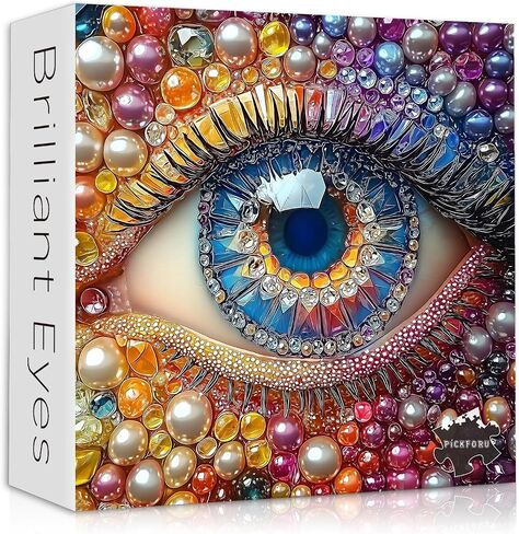 Impossible Puzzle for Adults 1000 Pieces, PICKFORU Eye Flower Vintage Jigsaw Puzzle Abstract Art, Hard Difficult Challenge for Adults in Saudi Arabia