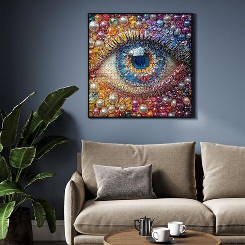Impossible Puzzle for Adults 1000 Pieces, PICKFORU Eye Flower Vintage Jigsaw Puzzle Abstract Art, Hard Difficult Challenge for Adults in Saudi Arabia