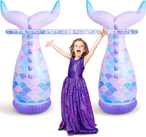 Poen 63 Inch Unicorn Inflatable Limbo Game for Kids Adults Rainbow Unicorn Blow up Limbo Toy for Indoor Outdoor Holiday Girls Boys Fun Birthday Party Decor Carnival Field Day Pool Game in Saudi Arabia